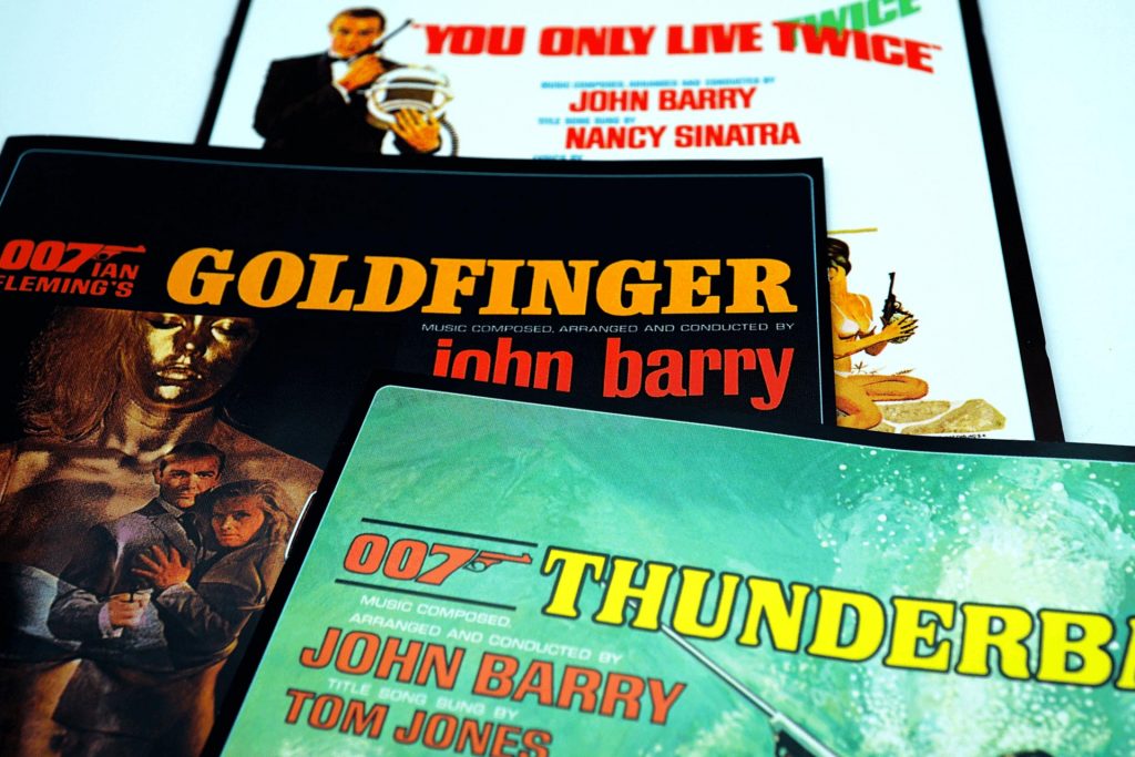 Roma, 18 de febrero de 2019: tres versiones de bandas sonoras de películas de 007 protagonizadas por Sean Connery. James Bond en el agente del Servicio Secreto Británico creado en 1953 por el escritor Ian Fleming